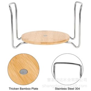 Wooden dish <b>rack</b>, portable kitchen drawer <b>plate</b> organizer, detachable wooden dish drainer - Product Image 4