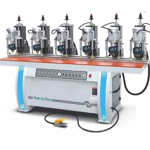 high quality portable 220V Voltage six heads hinge boring machine for door