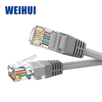 Kabel Patch Jaringan WEIHUI FlukeTested Cat5e 24AWG Tembaga Murni Tanpa Pelindung RJ45 untuk Pengadaan Proyek