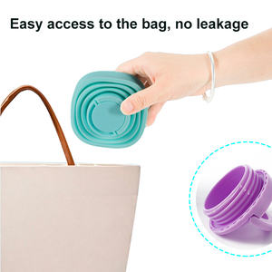 Taza de agua plegable de silicona de 600 ml, de gran capacidad, duradera, ligera y ecológica, para senderismo y deportes al aire libre. - Product Image 5