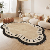 Low-Pile-Teppich für den Eingang Wohnzimmer Persian Distressed Entry Rug Bohemian Faux Wool Indoor Accent Rug