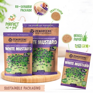 <span class=keywords><strong>Kit</strong></span> de Semis de Micro-pousses de <span class=keywords><strong>Moutarde</strong></span> Blanche Classique 200g pour Culture Intérieure ou Extérieure – Facile à Cultiver, Polyvalent pour le Jardin - Product Image 5