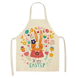 Tạp Dề Phục Sinh Mùa Xuân Tán Lá Với Hoa Nở Unisex Bếp Bib Nấu Ăn Làm Vườn Happy Easter Tạp Dề