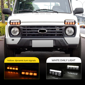 Accessoires pour motos DRL, phares de jour, avec <span class=keywords><strong>clignotant</strong></span>, lumière pour <span class=keywords><strong>Lada</strong></span> <span class=keywords><strong>Niva</strong></span>, 4x4, 1995, 2019 - Product Image 4