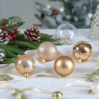 Boule de Noël couleur champagne, incassable, décoration d'arbre de Noël, prix d'usine, ornement peint à la main