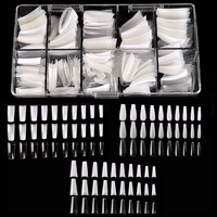 500 Uds. Puntas de Uñas Postizas Flexibles de ABS sin Rastro, Forma Ataúd, Transparentes, Naturales, Acrílicas, para Extensión de Uñas