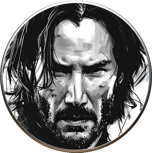Design personalizzato metallo artigianato John Wick collezione commemorativa moneta sfida oggetti di scena per film Cosplay - Product Image 4