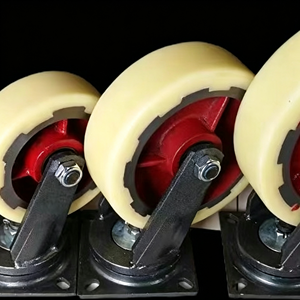 Stainless Steel Iron Polyurethane <b>Rubber</b> 4 Inch Nylon Swivel Caster Wheel Dual Lock Brake Water Resistant Heavy Duty Food - Product Image 6
