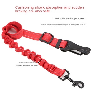 Cinturón de seguridad de coche para mascotas, elástico, telescópico, ajustable, respetuoso con el medio ambiente, cintas decorativas sólidas, collar de sujeción para perros pequeños - Product Image 3