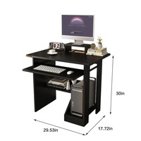 Bureau d'ordinateur de jeu extensible moderne en bois massif avec tiroirs, durable et écologique, idéal pour les petits bureaux à domicile et les étudiants