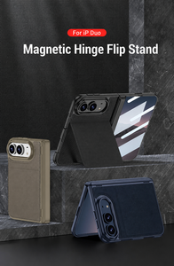 Custodia Magnetica con Cerniera e Supporto per <span class=keywords><strong>iPhone</strong></span> Duo, in <span class=keywords><strong>Pelle</strong></span> Vegana Antiurto con Pellicola Protettiva e Ricarica Wireless - Product Image 5