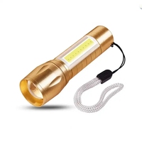 Mini lampe torche portable en alliage d'aluminium, 3 modes d'éclairage, avec boîte cadeau verte