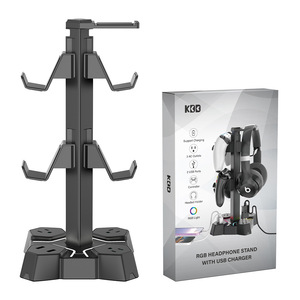 Universal Game <strong>Controller</strong> <strong>Stand</strong> for PS5/Xbox/NS Pro/Third-party Charging Base RGB Colorful Lighting Headphone Storage Bracket - Product Image 5