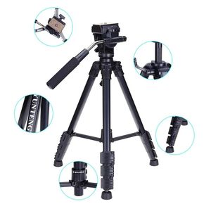Trípode de aluminio portátil YUNTENG trípode de fotografía profesional con cabezal de amortiguación y bolsa para cámara <span class=keywords><strong>DSLR</strong></span> - Product Image 2
