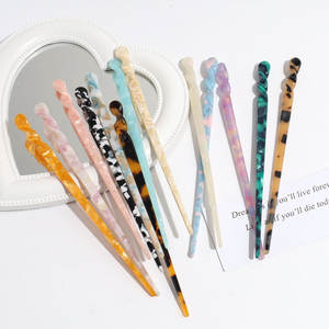 Hanfu tongkat Sumpit tradisional Cina, aksesori rambut jepit rambut asetat Prancis, tongkat Pin jepit rambut untuk wanita anak perempuan - Product Image 4