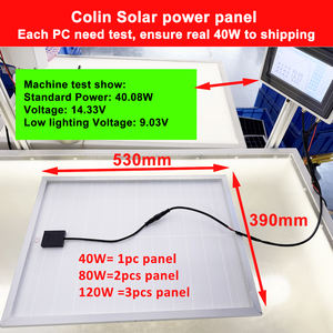Kits de batería de panel <span class=keywords><strong>solar</strong></span> OEM ODM con 12V 5V 20W 30W 40W USB tipo C DC5521 para dispositivos de luz de carretera de jardín Cctv al aire libre - Product Image 2