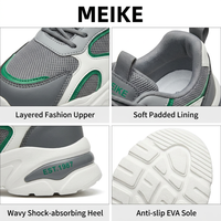 Chaussures de course et de basketball MEIKE pour hommes – Confortables, avec semelle intermédiaire en EVA amortissante, respirantes, séchage rapide, légères, à lacets, pour toutes les activités de plein air au printemps