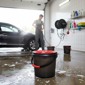 Seau de lavage de <span class=keywords><strong>voiture</strong></span> robuste translucide de 18 L avec couvercle - Seau de detailing fumé compatible avec Grit Guard - Vente en gros - Product Image 6