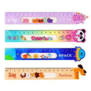 Đầy màu sắc rực rỡ Run Rẩy Acrylic cai trị thiết lập cho trẻ em, 2 lớp với niềm vui nhân vật nổi, lý tưởng cho các trường học và sử dụng nhà - Product Image 1