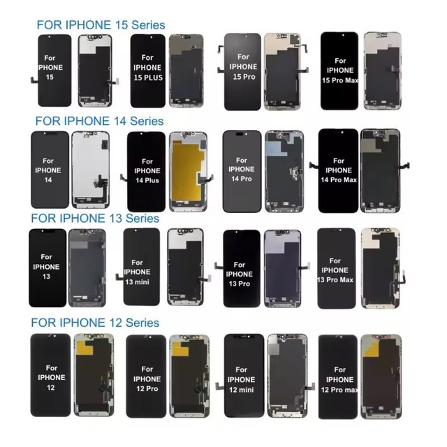 Original Quality Soft (Flexible) LCD for X/XS/XSMAX/XR/12/13/14/15/16/17 Plus/Pro/Max HD HD+ In-Cell Screen