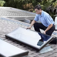 Fenêtres de toit en verre trempé en aluminium de haute qualité, résistantes au vent, pour les maisons résidentielles extérieures