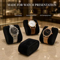 Coussin de présentation en velours personnalisé avec logo pour montre, support d'insertion pour boîte à montres, organisateur, emballage de vente au détail