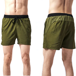 Short de sport décontracté pour hommes 100% coton taille haute réglable tricoté Short de sport uni Streetwear Design pour la course à pied en dentelle - Product Image 6