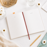 Journal personnalisé en lin avec couverture rigide beige en tissu naturel, cadeau OEM en gros
