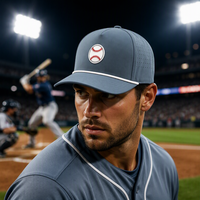 Fabricant de chapeaux, casquettes de baseball personnalisées à 5 panneaux, chapeaux à corde brodés en 3D, casquettes de baseball respirantes perforées au laser