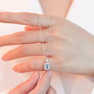 Collier pendentif de mode en argent sterling 925 pour femme, bijoux fins avec gemmes - Product Image 2