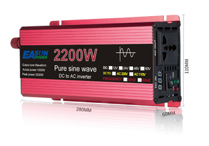 Convertisseur de courant automobile <span class=keywords><strong>Easun</strong></span> 1600W à onde sinusoïdale pure monophasé DC 12v 24v AC 220V avec affichage numérique de la tension - Product Image 4