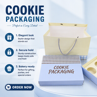 Boîtes d'emballage alimentaire en papier pliables pour biscuits, avec couvercle et base personnalisés, impression de qualité alimentaire