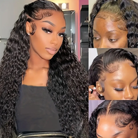 En gros, Cheveux humains bouclés bruts birmans vierges pré-épilés, Lace HD 13x4 pour perruque Lace Front, dentelle transparente, pour femmes noires