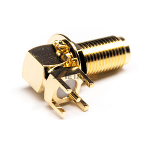Conector hembra RP de mamparo frontal de ángulo recto chapado en oro de 50 ohmios DIP para PCB - Product Image 2