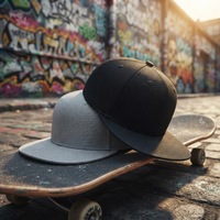 Gorra de Béisbol Acrílica de 6 Paneles con Visera Plana de PVC, Logotipo Personalizado Bordado, Estilo Hip-Hop Unisex, Protección Solar, Ajustable para las Cuatro Estaciones