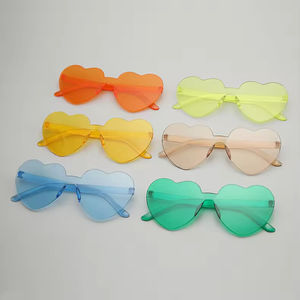 بيع بالجملة على شكل قلب بدون إطار مستلزمات حفلات إكسسوارات حلوى بدون إطار شعار نظارات شمسية نظارات حب لحانة النادي - Product Image 6