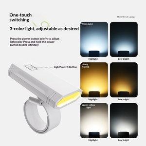 Mini Torcia da Polso per Corsa Notturna e Ciclismo, Luce d'Emergenza Portatile Ricaricabile USB, Grado <span class=keywords><strong>di</strong></span> Protezione IP20, Luce Bianca Fredda/Calda - Product Image 3