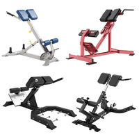 Banc d'hyperextension commercial réglable à 45 degrés en acier robuste pour l'exercice du dos, équipement de gym professionnel