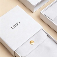 Boîte cadeau rigide blanche personnalisée avec logo, tiroir coulissant et ruban pour emballage de bijoux, vente en gros