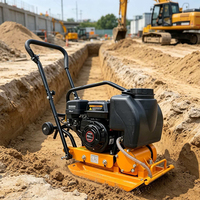آلة دك التربة الاهتزازية C60 بمحرك بنزين هوندا GX160 بقوة 3.6 كيلوواط، جهاز محمول لدمك التربة لأساسات الطرق