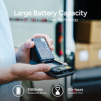 MEFERI venta al por mayor caliente 5180 mAh Android 13 escáner de código de barras industrial WiFi PDA lector de código de barras de mano PDA resistente para logística