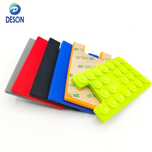 Deson in Silicone morbido ventosa custodia per iPhone Android piastra adesivo montato staffa per telefoni cellulari carte di credito in gomma - Product Image 2