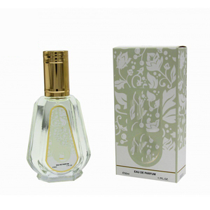 Vente en gros de parfums arabes EDP de luxe pour femmes, 50 ml, avec des notes florales, épicées, fruitées et citronnées, longue tenue, flacon vaporisateur en verre - Product Image 4