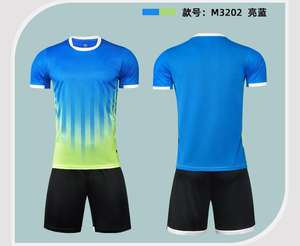 Ensembles d'uniformes de football unisexes de haute qualité 100% polyester à séchage rapide, maillots de football personnalisés, <span class=keywords><strong>origine</strong></span> Chine, été - Product Image 3