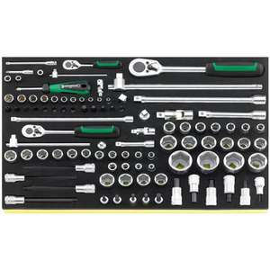 STAHLWILLE-Jeu de cliquets 96832095 1/2 ''avec douilles et accessoires en incrustation TCS (97 pcs.) -EAN 4018754209224 AUTRES ENSEMBLES D'OUTILS - Product Image 1