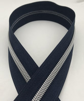 Logo personnalisé pris en charge 4 #   Fermeture éclair en nylon pour robes de mariée et textiles de maison, 10 cm, tissage uni, extrémité ouverte