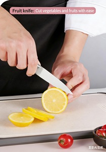 Juego de Cuchillos de Cocina de Acero Inoxidable de 8 Piezas con Mango Azul, Cuchillo de <span class=keywords><strong>Chef</strong></span>, Cuchillo para Carne, Cuchillo para Pan y Tijeras para Cocinar en Casa - Product Image 3