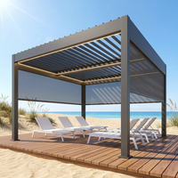 Pergola bioclimatique motorisée en aluminium pour extérieur, écran LED, imperméable, ombrage pour patio, terrasse, balcon, fabricant en gros