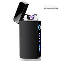 Vente en gros rechargeable tactile coupe-vent double arc briquet coupe-vent grande capacité