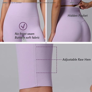 <span class=keywords><strong>DIMU</strong></span> Damen High-Waist Yoga Leggings – Butterweiche, einfarbige, schnell trocknende Sporthose mit individuellem Logo, Bauchkontrolle, Vier-Wege-Stretch - Product Image 3